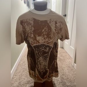 Peccato Originale RARE perfume brand shirt, missing gold buttons .